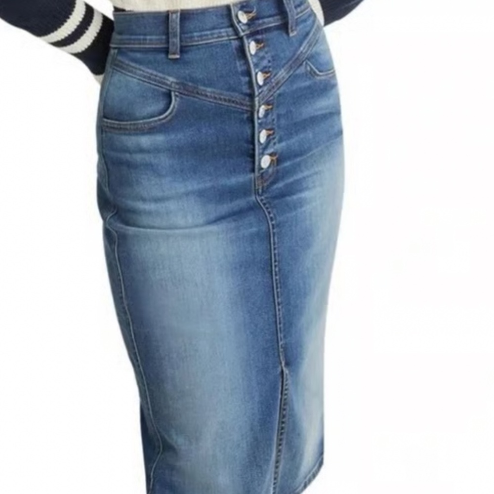 Veronica Beard Herron Denim Midi Skirt Astro Women's Size 4